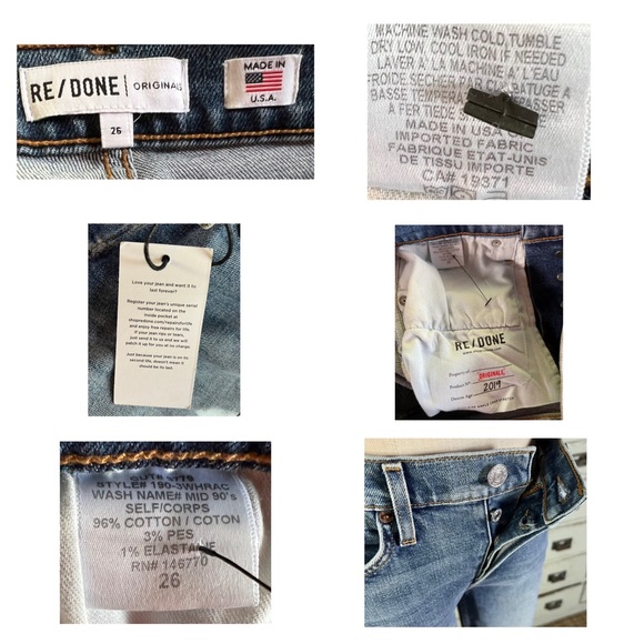 Redone Re/Done 90’s High Rise Jeans 26 - Picture 13 of 13